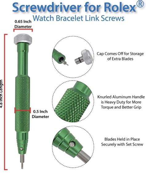 rolex oyster screwdriver|rolex watch link screws.